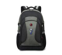 JUST PACK Shackle Large Backpack 35 x 20 x 59 cm in Oxford Cloth, USB Pass Through Port, Reflective Shoulder Strap Strips, Four Compression Straps, Aluminium Carabiner Hook, Mesh Side Pockets