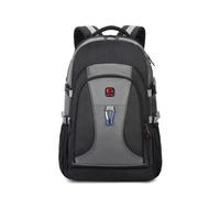 JUST PACK Shackle Large Backpack 35 x 20 x 59 cm in Oxford Cloth, USB Pass Through Port, Reflective Shoulder Strap Strips, Four Compression Straps, Aluminium Carabiner Hook, Mesh Side Pockets