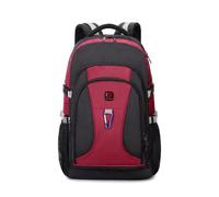 JUST PACK Shackle Large Backpack 35 x 20 x 59 cm in Oxford Cloth, USB Pass Through Port, Reflective Shoulder Strap Strips, Four Compression Straps, Aluminium Carabiner Hook, Mesh Side Pockets