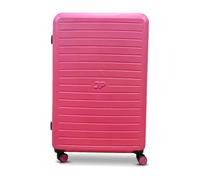 JUST PACK XXL Suitcase 32 Inch Hard Shell with TSA Approved Lock, 132L Extra Large Hold Luggage, 4 Spinner Wheels, Tough ABS Curve Shell, 5.2kg, 85x57x31cm, Pink
