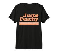 Just Peach Retro 70s Georgia Peaches Summer Fruit Premium T-Shirt