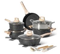 Just Perfecto Induction Pot and Pan Set With Lid - Cooking Set Without PTFE and PFOA - Aluminium With Non-Stick Coating