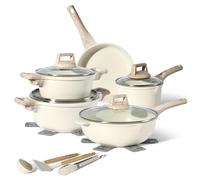 Just Perfecto pots and Pans Sets Non Stick, Induction hob pan Set, Saucepan Set, Non Stick Frying pan Set with lid Stock Pot, deep Frying pan, pots