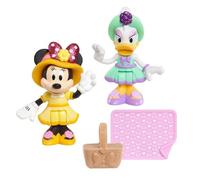 Just Play 89962 Disney Junior Movable Collectible Figures Play Set with Basket and Blanket 2-Pack Minnie Mouse and Daisy Duck Tea Party Set 5 cm from 3 Years Multi-Coloured