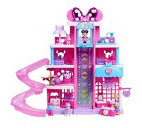 Just Play Disney Jr. Minnie Mouse Pet Hotel Playset, 20 Inch Playset, 25 Pieces Included, Ages 3 and Up, Kids Toys for Ages 3 Up by
