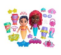 Just Play Disney Junior Ariel Pop Tails Deluxe Doll Set, Kids Toys for Ages 3 Up