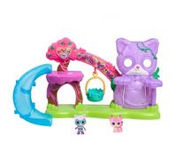 Just Play Disney Junior SuperKitties Su-Purr Wild Playset with Slide and Swing, 5-pieces, 3 Poseable Figures, Toy for Fans, Girls, Kids, Ages 3 and Up
