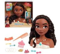 Just Play Disney Princess Moana 2 Styling Head, 14-Pieces, Pretend Play, Kids Toys for Ages 3 Up