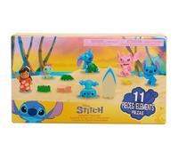 Just Play Disney Stitch Collectible Figure Set with Accessories, 11-Pieces, 5 cm Figurines, Includes Stitch, Lilo, Angel, & Scrump, Collectible Toys, Home Decoration, Kids Ages 3