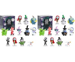 Just Play Disney Tim Burton's The Nightmare Before Christmas Collectible Figure, 9 cm Figurines, Toy for Fans, Boys, Girls, Kids, Ages 3 and Up (Pack of 2)