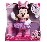 MINNIE Just Play Disney Junior Mouse Sing and Dance Butterfly Ballerina Lights and Sounds Plush, Sings Just Like a Butterfly, Kids Toys for Ages 3 Up