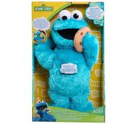 Just Play Sesame Street 13.5-inch Nom Nom Cookie Monster Plush with Sounds and Motion, Blue, Kids Toys for Ages 18 Month