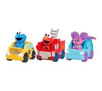 Sesame Street Twist and Pop Wheelies 3-Pack Preschool Toy Vehicles Ki