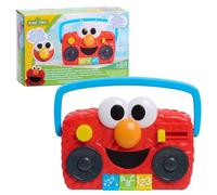 Just Play Sesame Street Elmo Take Along Boombox with Lights and Sounds, Interactive Toy, 14 cm, Learning and Education, Toy for Children from 2 Years