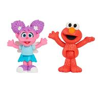 Just Play Sesame Street Neighborhood Friends Poseable Figurines 2 Pack 7.5 cm tall (Elmo & Abby)