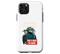 Just Pretend I’m Not Here Fun Grim Reaper Dark Humour Coffee Case for iPhone 11 Pro
