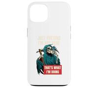 Just Pretend I’m Not Here Fun Grim Reaper Dark Humour Coffee Case for iPhone 13