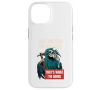 Just Pretend I’m Not Here Fun Grim Reaper Dark Humour Coffee Case for iPhone 14