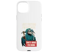 Just Pretend I’m Not Here Fun Grim Reaper Dark Humour Coffee Case for iPhone 15 Plus