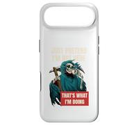 Just Pretend I’m Not Here Fun Grim Reaper Dark Humour Coffee Case for iPhone Air