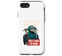 Just Pretend I’m Not Here Fun Grim Reaper Dark Humour Coffee Case for iPhone SE (2020) / 7/8