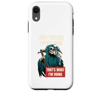 Just Pretend I’m Not Here Fun Grim Reaper Dark Humour Coffee Case for iPhone XR