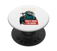 Just Pretend I’m Not Here Fun Grim Reaper Dark Humour Coffee PopSockets Adhesive PopGrip