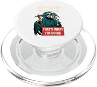 Just Pretend I’m Not Here Fun Grim Reaper Dark Humour Coffee PopSockets PopGrip for MagSafe