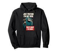 Just Pretend I’m Not Here Fun Grim Reaper Dark Humour Coffee Pullover Hoodie