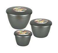 Just Pudding Basins 3 Smaller Sizes in One Set Steam Pudding Bowls, Basin and Lid 1x 1/4 Pint, 1x 1/2 Pint 1x 1 Pint (Silver)