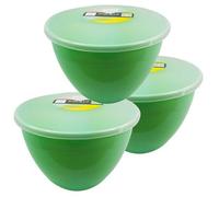 Just Pudding Basins Large Size 2 Pint Steam Pudding Basin With Lid Green - 2Pt - 3Pk
