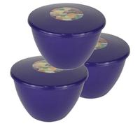 Just Pudding Basins Large Size 2 Pint Steam Pudding Basin With Lid Purple - 2Pt - 3Pk
