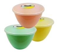 Just Pudding Basins Large Size 2 Pint Steam Pudding Basin With Lid Spring Collection - 2Pt - 3Pk