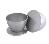 Just Pudding Basins Silver 4 Pint Pudding Basin and Lid Plastic 2.27l (4pt) Large Size Food Safe Steaming Bowls Mixing Bowl 2pk