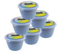 Just Pudding Basins Small Single Portion Steam Pudding Bowls With Lids Blue - 0.25Pt - 6Pk