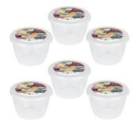 Just Pudding Basins Small Single Portion Steam Pudding Bowls With Lids Clear - 0.25Pt - 6Pk
