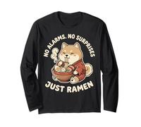 Just Ramen Cute Kawaii Japanese Shiba Corgi Funny Graphic Long Sleeve T-Shirt