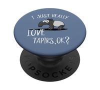 Just Really Love Tapirs, OK? Cute Funky Tapir PopSockets Adhesive PopGrip