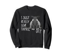Just Really Love Tapirs, OK? Funny Chubby Cartoon Tapir Sweatshirt