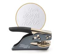 JUST REFINE Personalised Embossing Stamp - Custom Handheld Embosser for Paper, Envelopes & Gifts - Add a Unique Touch to Your Stationery or Brand