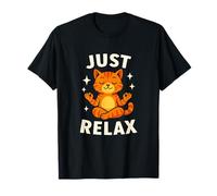 Just Relax Cat Meditation Funny Zen Design T-Shirt