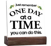 Just Remember One Day At A Time You Can Do This Ceramic Table Sign Desk Decor,Motivational Reminder Ceramic Plaque Sign Desk Decor For Home Office Workplace Shelf Table Decorations
