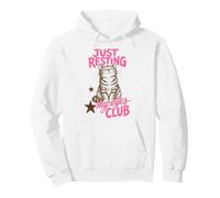 Just Resting My Eyes Club Funny Tabby Cat Nap Lover Pullover Hoodie