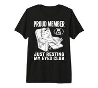 Just Resting My Eyes Funny Frog Nap Lover Lazy Sleeper Premium T-Shirt