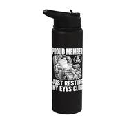 Just Resting My Eyes Funny Frog Nap Lover Lazy Sleeper Stainless Steel Insulated Water Bottle