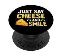 Just Say Cheese and Smile Cheese PopSockets Adhesive PopGrip
