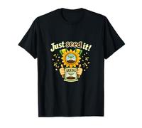 Just Seed It Plant Parent Cottagecore Sunflower Medal T-Shirt