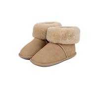 Just Sheepskin Ladies Albery Leather Boot Slippers Natural Natural