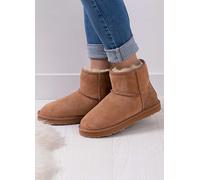 Just Sheepskin Ladies Chestnut Mini Classic Sheepskin Boots Chestnut