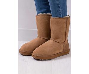 Just Sheepskin Ladies Chestnut Short Classic Sheepskin Boots Chestnut
